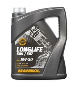 Моторное масло Mannol Longlife 504/507 5W-30 SN/CF, 5л