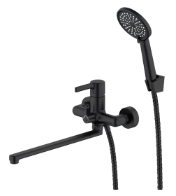 Смеситель для ванны Voda Column Black, CLM31AB